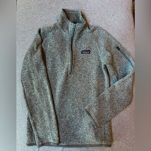 Patagonia heather gray 3-4 zip, size S